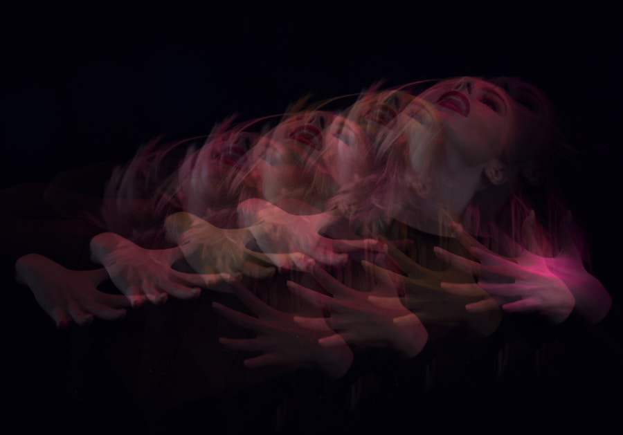 Photo "When you dream that you are falling into the void and wake up suddenly"